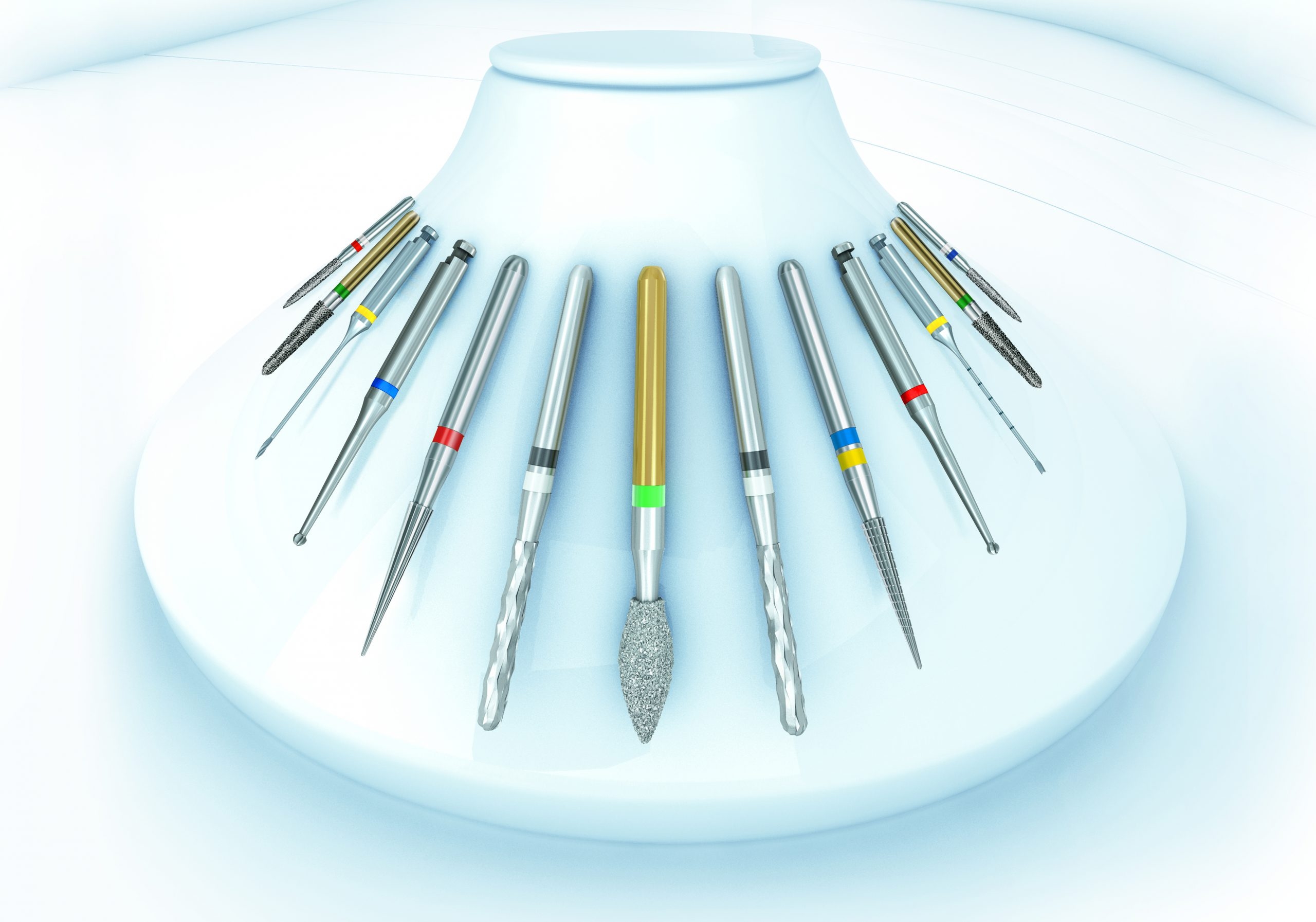 Strumenti rotanti e sonici Komet per gli ambiti di odontoiatria: conservativa, protesi, chirurgia, implantologia, ortodonzia, endodonzia e parodontologia.