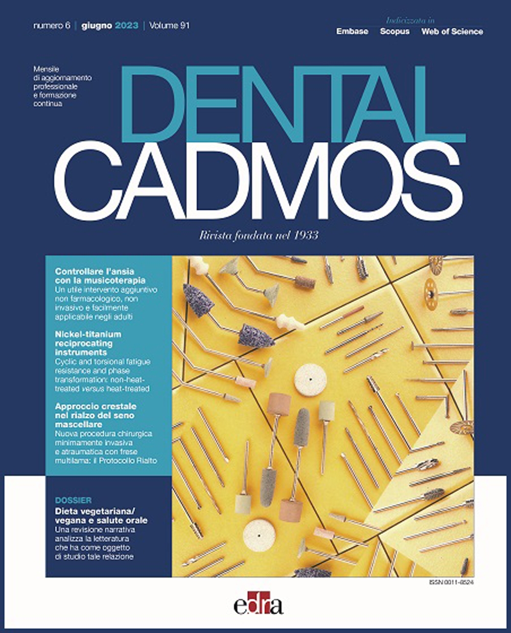 In questo articolo pubblicato su Dental Cadmos, parliamo dell'influenza del trattamento termico Q sulla fatica di due strumenti endodontici