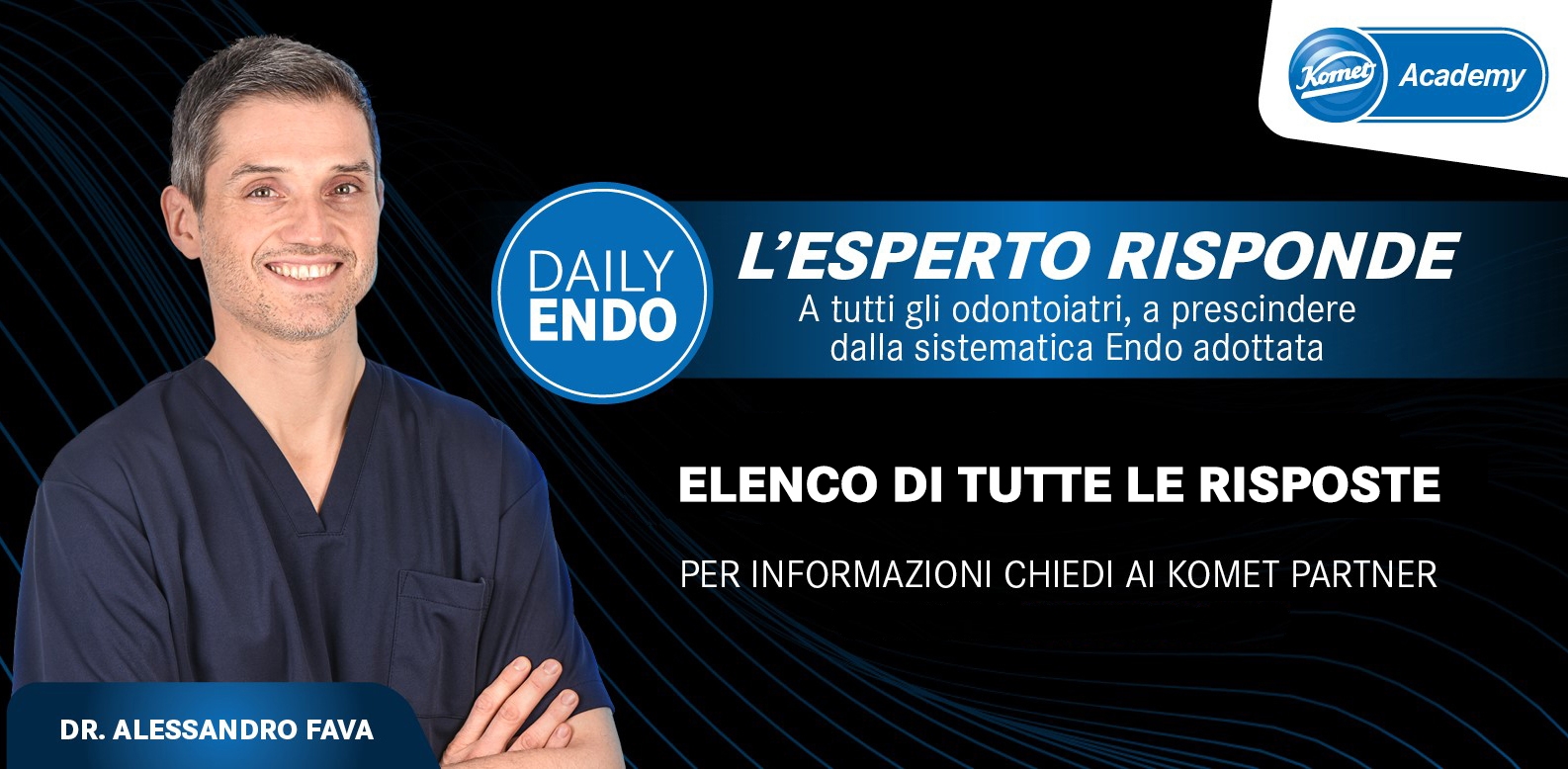 Iscriviti alle sessioni gratuite Endo da remoto con il Dr. Alessandro Fava chiedendo al tuo rivenditore Komet oppure mandando una mail a info@komet.it
