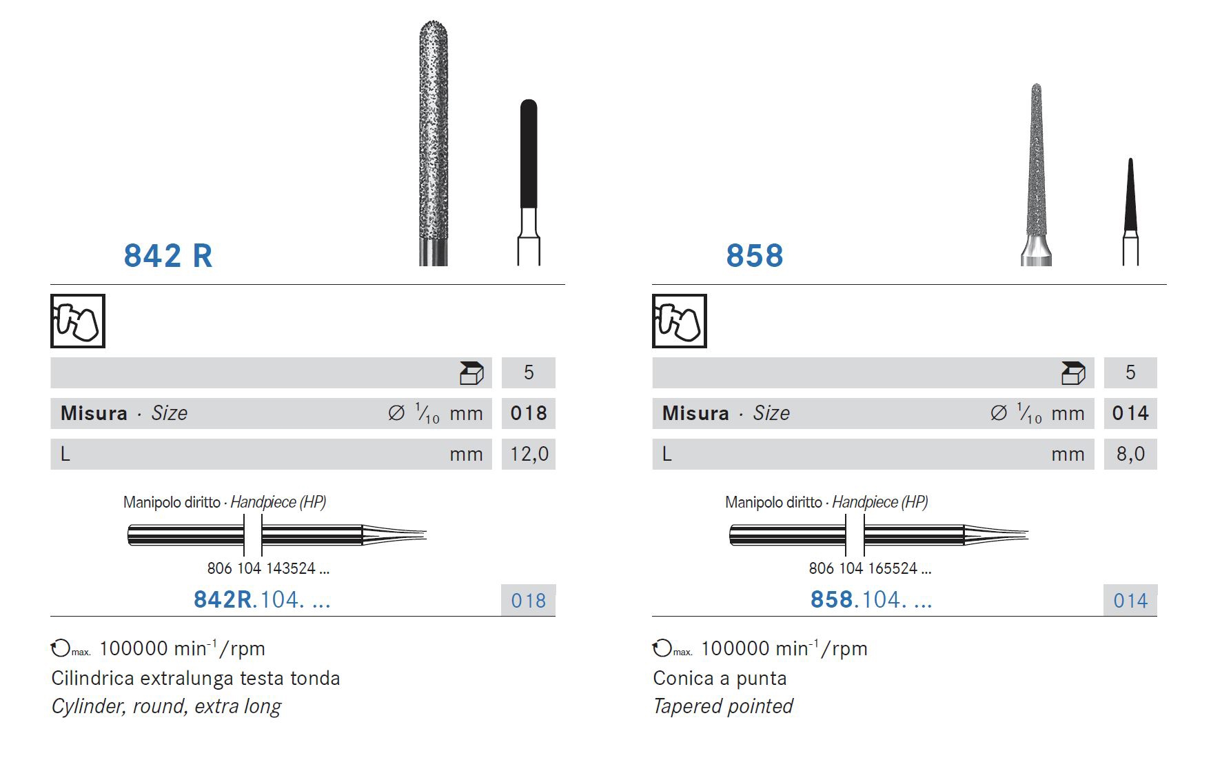 Diamantate laboratorio 842R 858