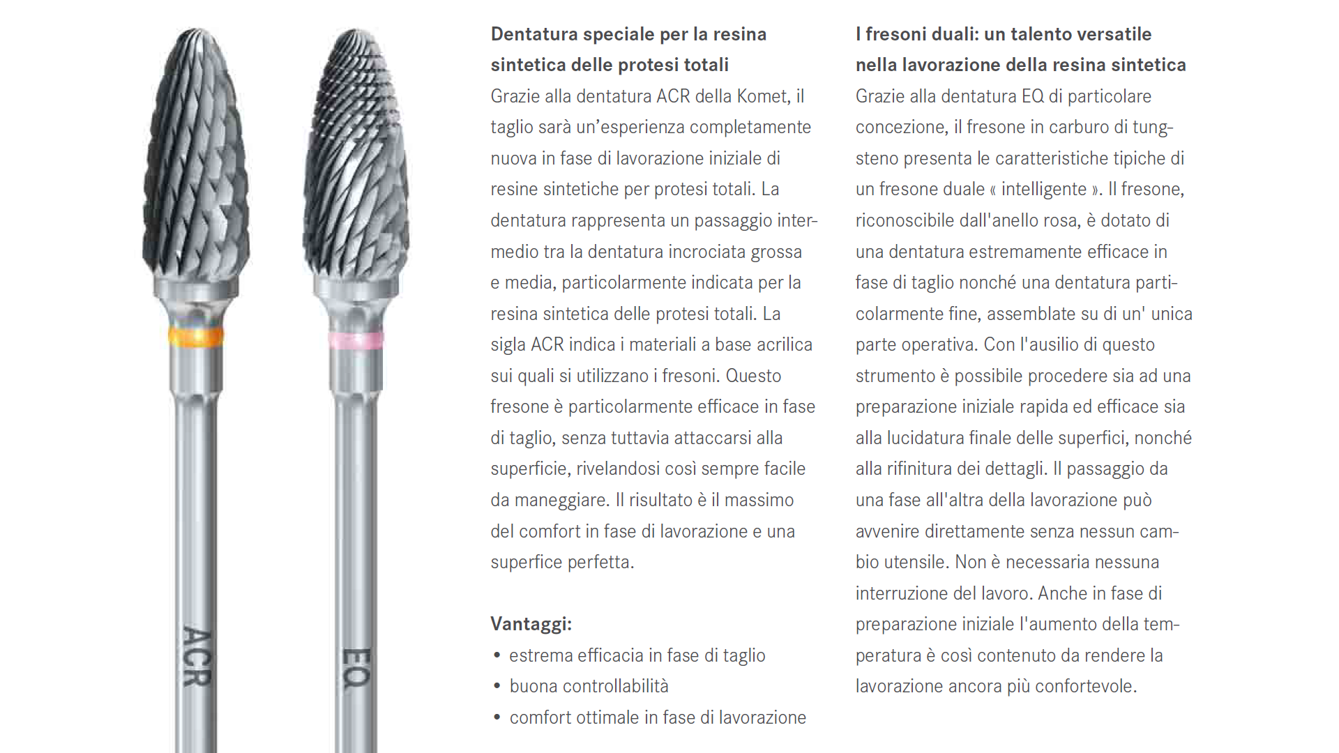 Fresoni ACR EQ per resine dure