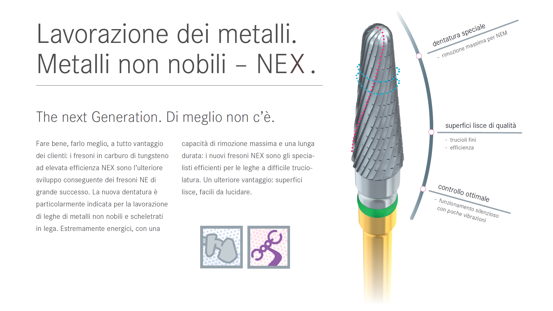 Fresoni NEX per metalli non nobili
