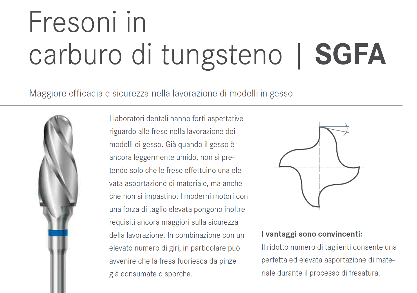 La lavorazione dei modelli in gesso mette a dura prova gli strumenti da laboratorio.