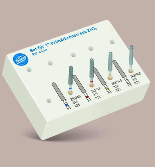 Set per corone primarie a 1° grado in ZrO2