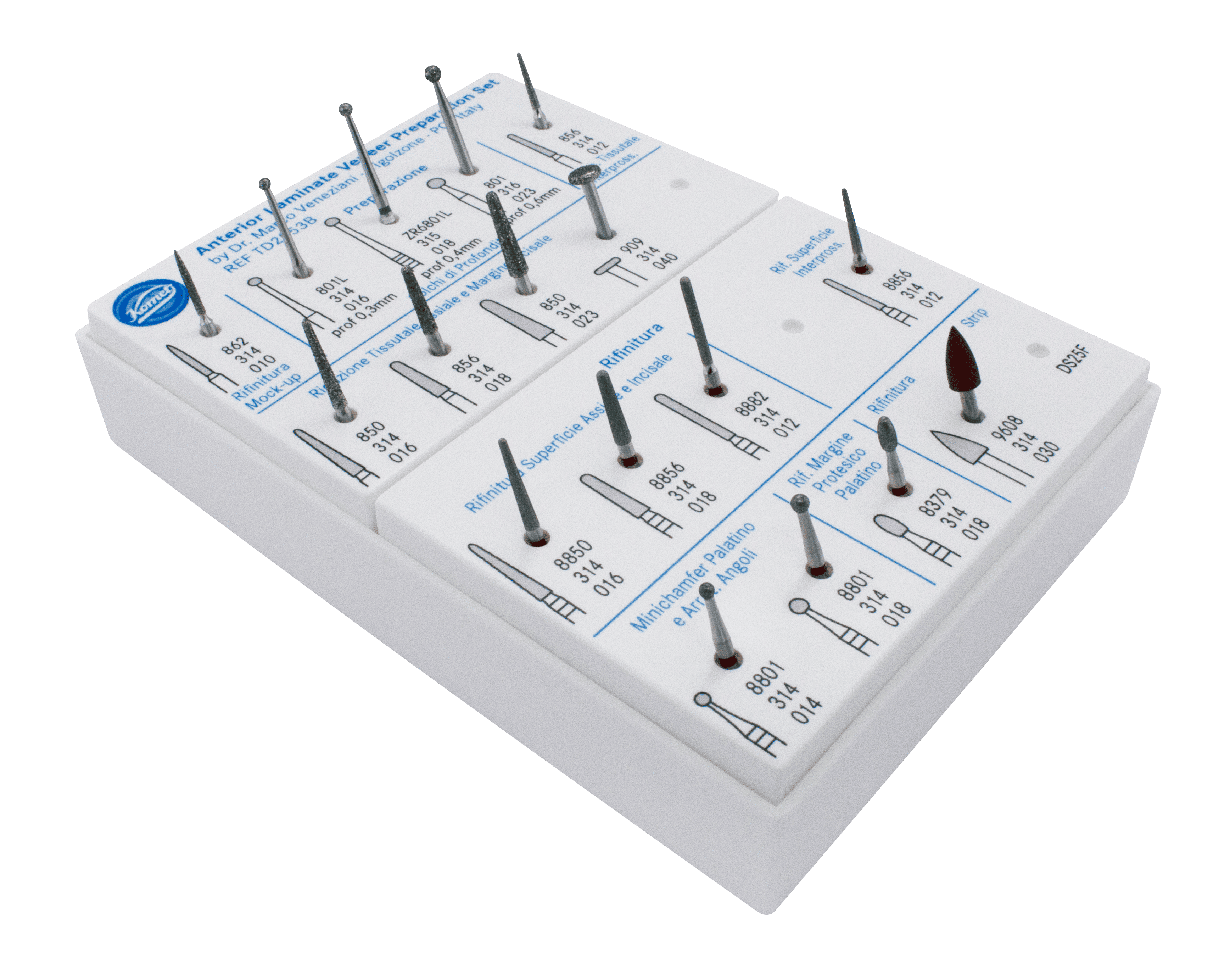 Set per la preparazione delle faccette estetiche del Dr. Marco Veneziani