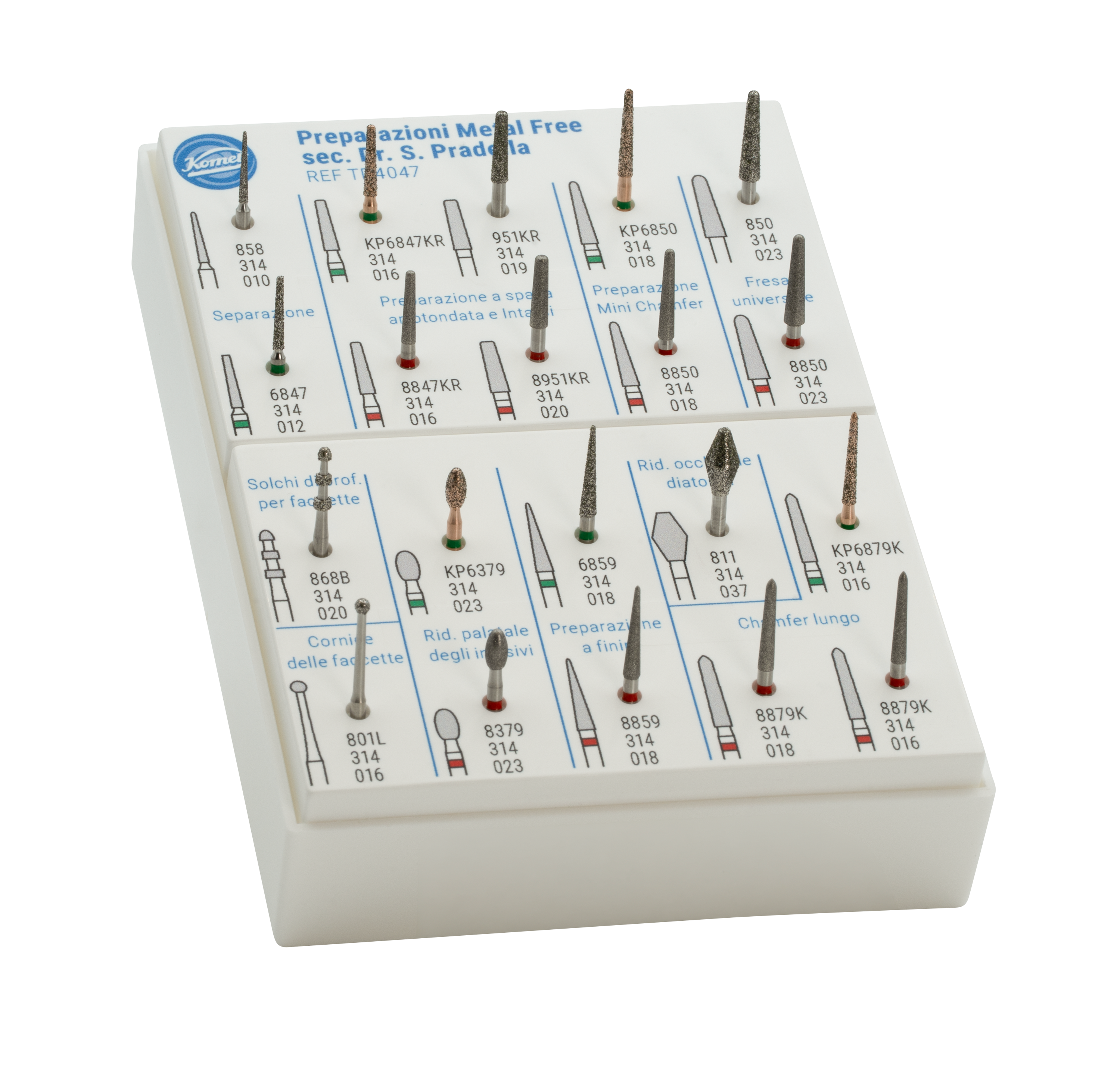 Kit preparazioni metal free sec. Dr. Pradella